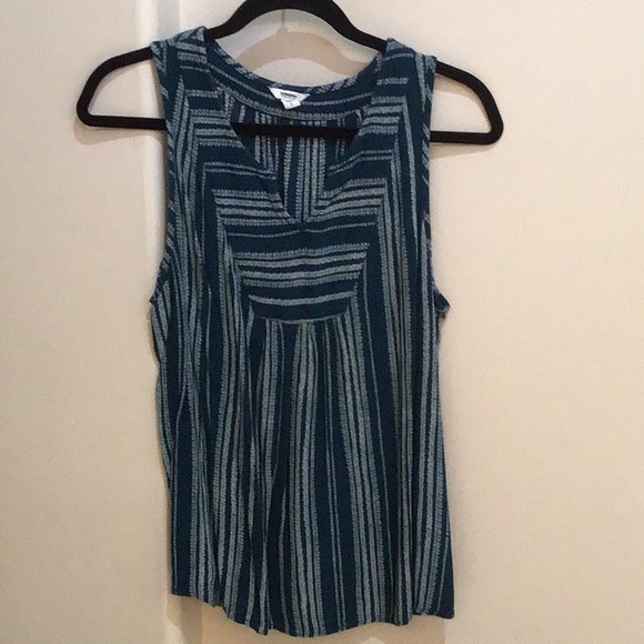 Sonoma Green Striped Tank Top - Picture 1 of 3